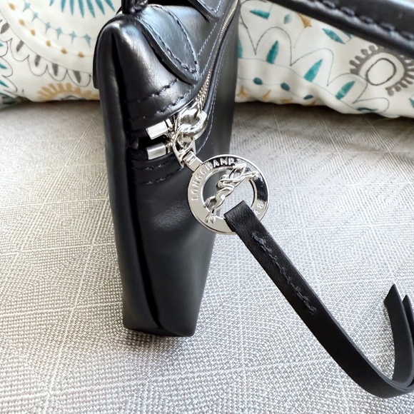 Longchamp x Mr. Bags Cheese Cuir mini crossbody, Black Leather, Limited Edition - Picture 6 of 10